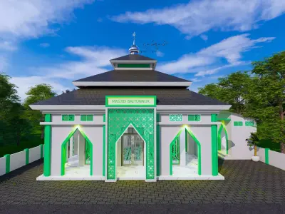 Mosque or Mushola or PrayerRoom or SmallMosque 3D Architecture 3D model order
