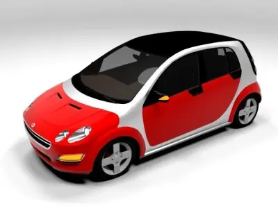 SMART FORFOUR LOWPOLY Low-poly 3D model
