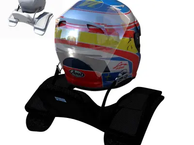 Alonso Helmet 2016 Low-poly 3D model