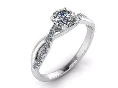 Jewelry Female Ring 3D print model