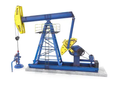 Oil Pumpjack Animated Pack 3D model