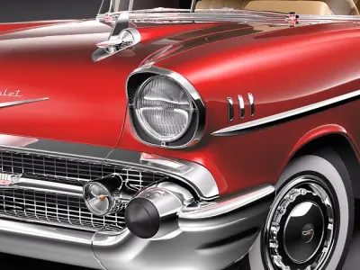 Chevrolet Bel Air 1957 hardtop coupe 3D model