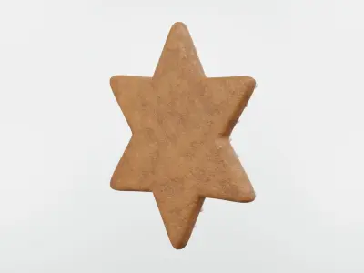 Gingerbread Christmas Cookie 06 3D model