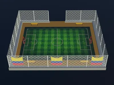 Soccer Stadium - Colombia Low-poly 3D model