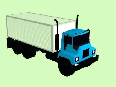 Van truck 3D Model-27 Low-poly 3D model