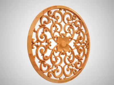 Engraving no12 Low-poly 3D model