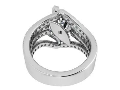 Pear Cut Diamond Ring 3547 3D print model