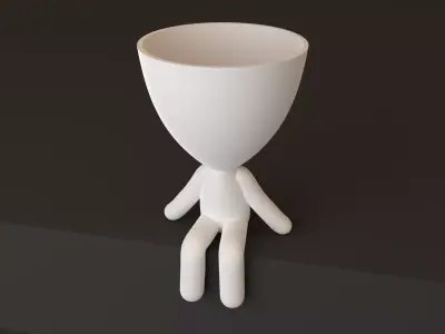 Robert plant pot style 3D printable model STL OBJ 3MF PLY 3D print model