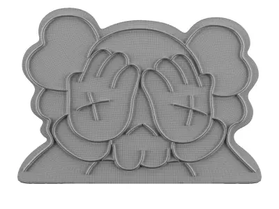 Kaws Neon Sign 3D model