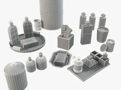 Bathroom Decorative Set 3D model