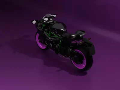 kawazaki ninja h2r 3D model