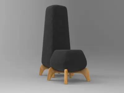 Terra Tall Flower Pot Low-poly 3D model