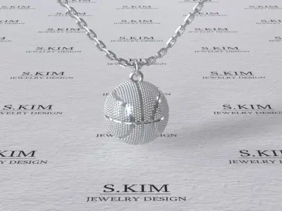 Basketball pendant  3D print model