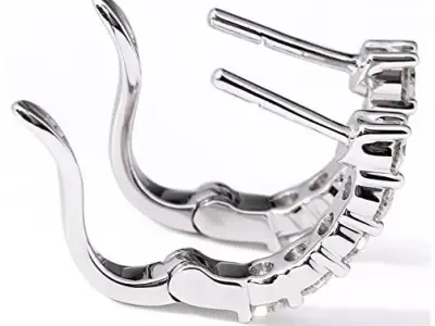 Women Diamond Earrings 3D print model 16