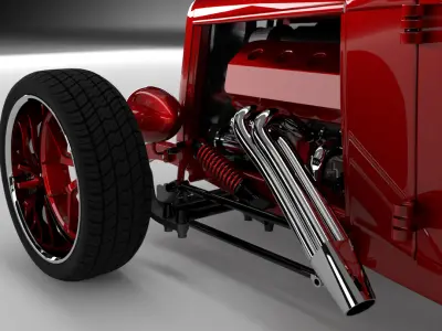 32 Classic Hot Rod Pickup 3D print model