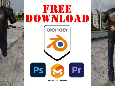 FREE Microfiber Shirt Walking Animation Free 3D model