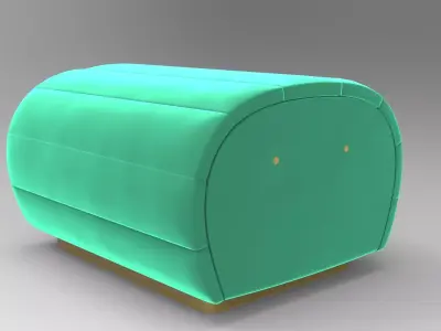 Jule Pouf Low-poly 3D model