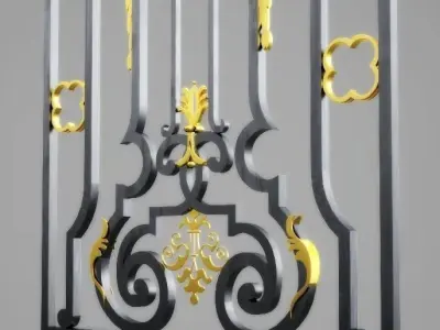 Window guard -grill - wrought iron 3D model