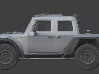 Cyberpunk Performance SUV 3D Model Low-poly 3D model