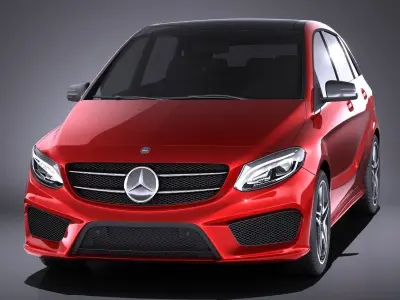 Mercedes-Benz B-Class AMG 2016 VRAY 3D model