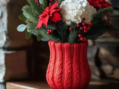 Knitted vase 3D print model