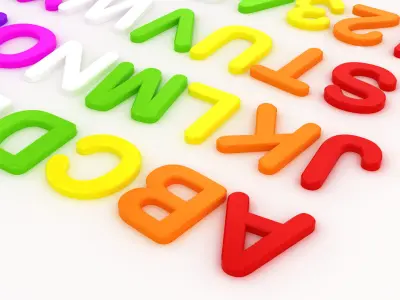 Fridge Letter Magnets 3D model