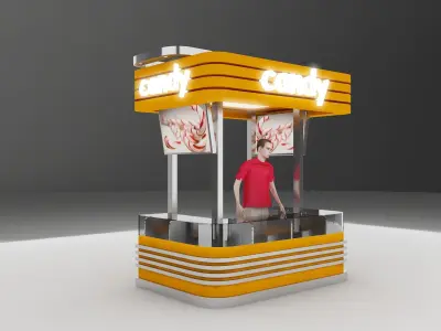 Booth Exhibition Stand a126 3D model