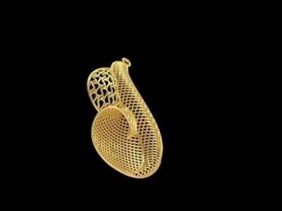 Fusion Gold Earrings C02 3D print model