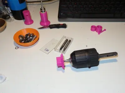 Air engine with rotating cylinder and Labello piston 3D print model