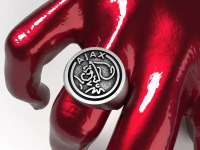 Amsterdam Ajax FC Legend Football Fans Rings Soccer Jewelry 3D print model