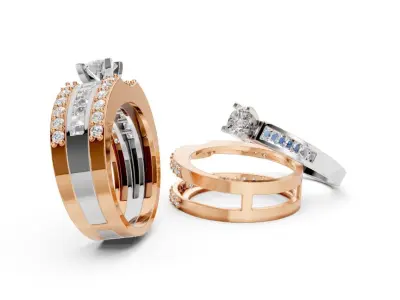 Citrine Luxury Gem Set Ring   CJR 005 3D print model