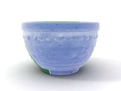 Emerald Scaled Bowl model pack Low-poly 3D model