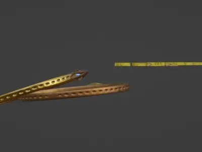 3D Model of Wedding Rings Elegant Gold Bands with a Blue Gem Free 3D model