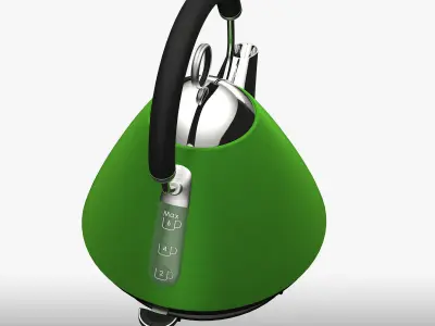 Accents Green Kettle  Low-poly 3D model