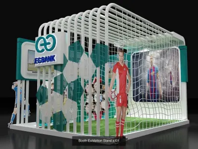  Booth Exhibition Stand G6 3D Model Collection