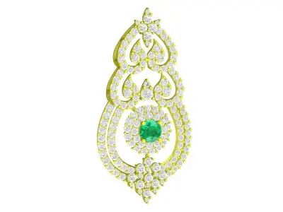 5831 Luxury Diamond Women Pendant  3D print model