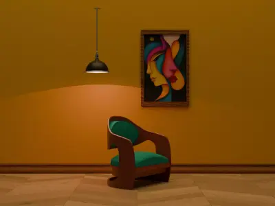 Woodys High Quality Chairs Colletion PBR 004 3D model