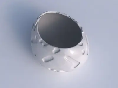 Bowl compressed 2 with cavities smooth 3D print model