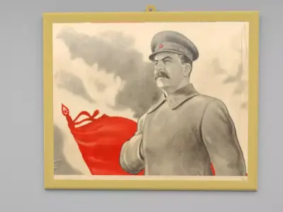 The banner of our victories painting Low-poly 3D model