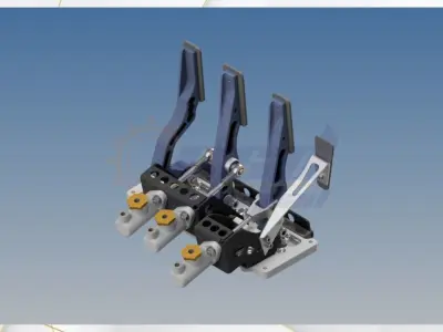 Pedaliera auto racing 3D model