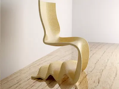 Parametric Chair cobra Design DXF files 3D model