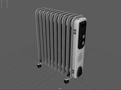 Oil Radiator Low-poly 3D model