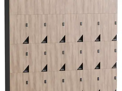 Locker rooms in the gym Low-poly 3D model purchase