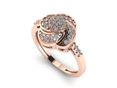 engagement ring for daimonds 3D print model