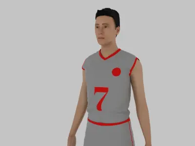 Basketball Player Low-poly 3D model get