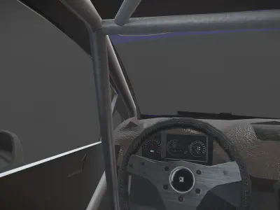 Rally Car Low-poly 3D model