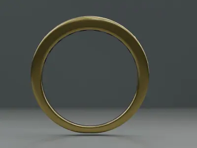Gold Ring 3D print model 7