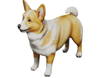 Corgi Free low-poly 3D model