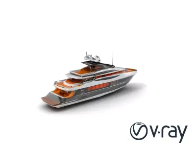 Regal Royal Superyacht with Versailles-style Opulence model pack Low-poly 3D model