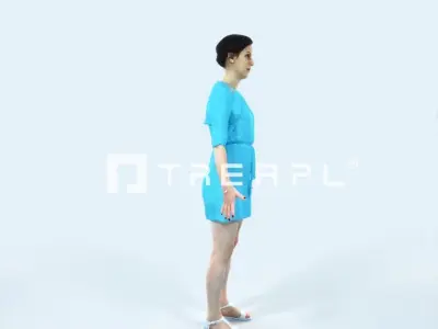 SAG07 6X Sports Beach Running Jogging Man Woman 003 Low-poly 3D model